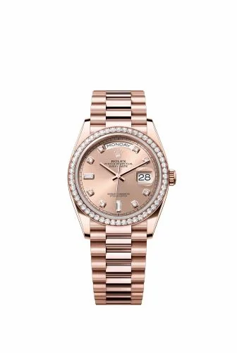 Rolex Day-Date 36 Everose Gold / Diamond / Rose-Diamond / President 128345RBR-0009 (M128345RBR-0009)